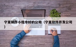 玉林宁夏制作小程序好的公司（宁夏软件开发公司）